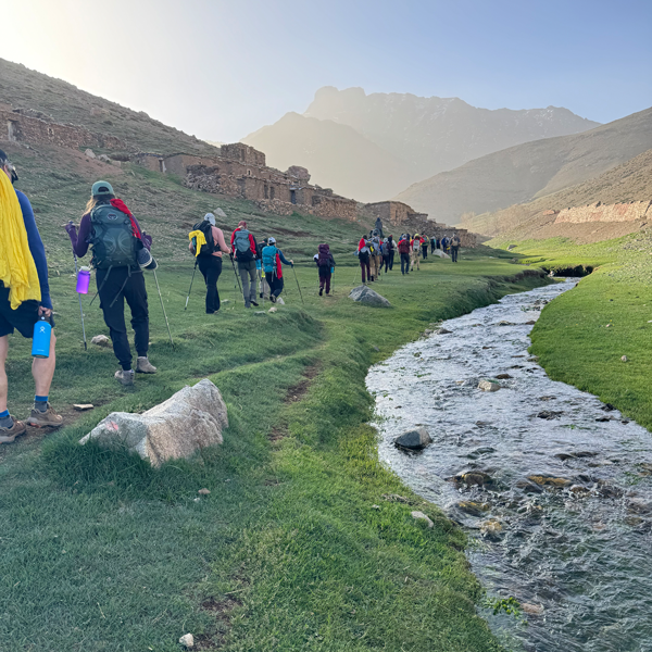 Hikers in the Moroccan High Atlas