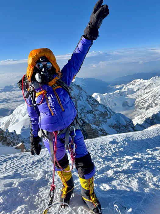 Marie-Pier Desharnais au sommet du Kangchenjunga