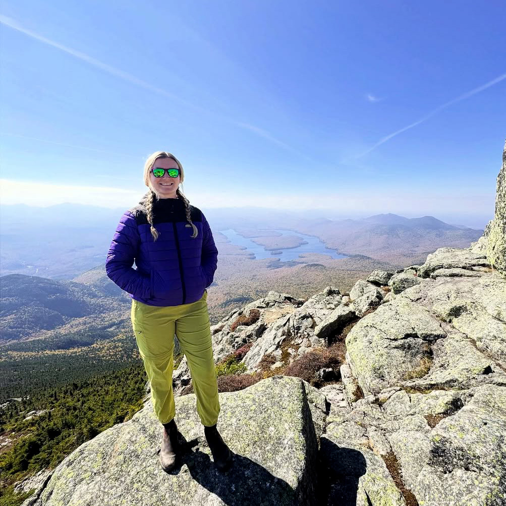 Woman hiking in the Adirondacks
