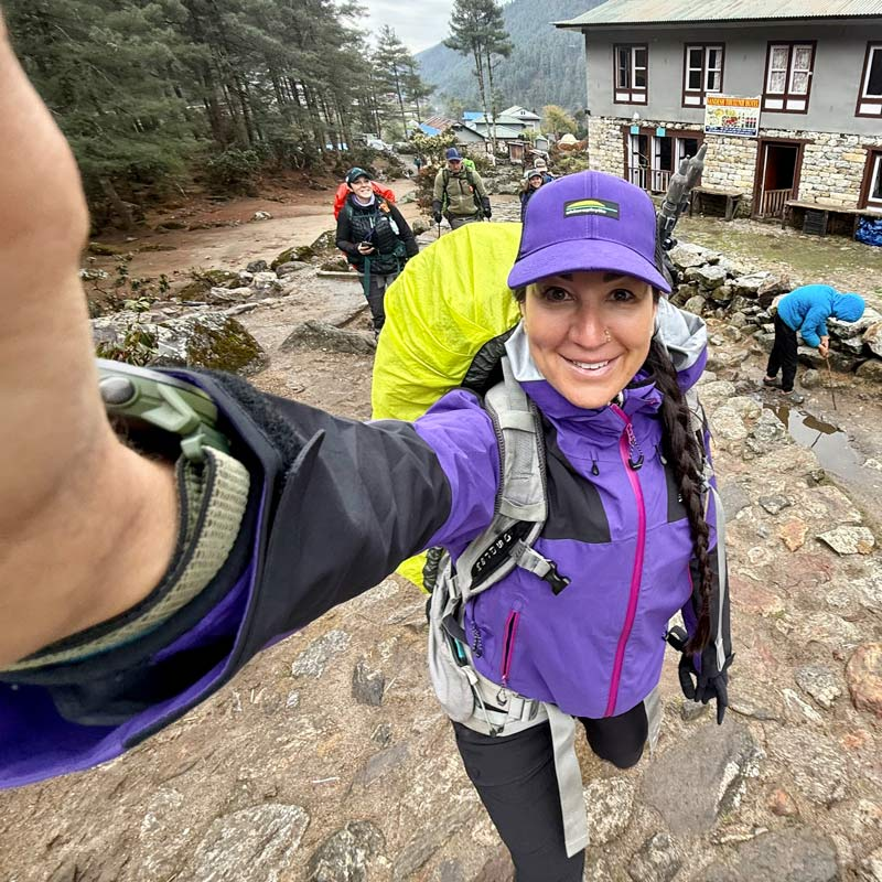 Marie-Pier Desharanais en trekking au Népal